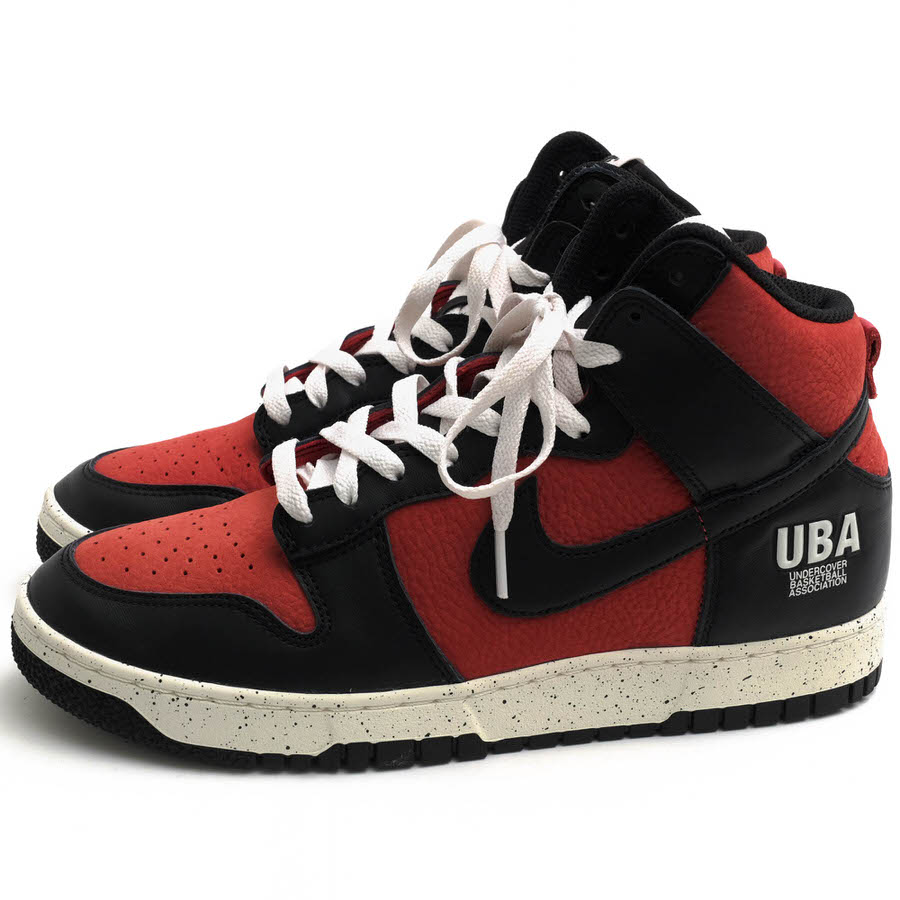 NIKE ハイカットスニーカー ナイキ DD9401-600 DUNK HIGH 1985 UBA BASKETBALL ダンクハイ UNDERCOVER アンダーカバー別注 Gym Red 天然皮革 牛革 【中古】