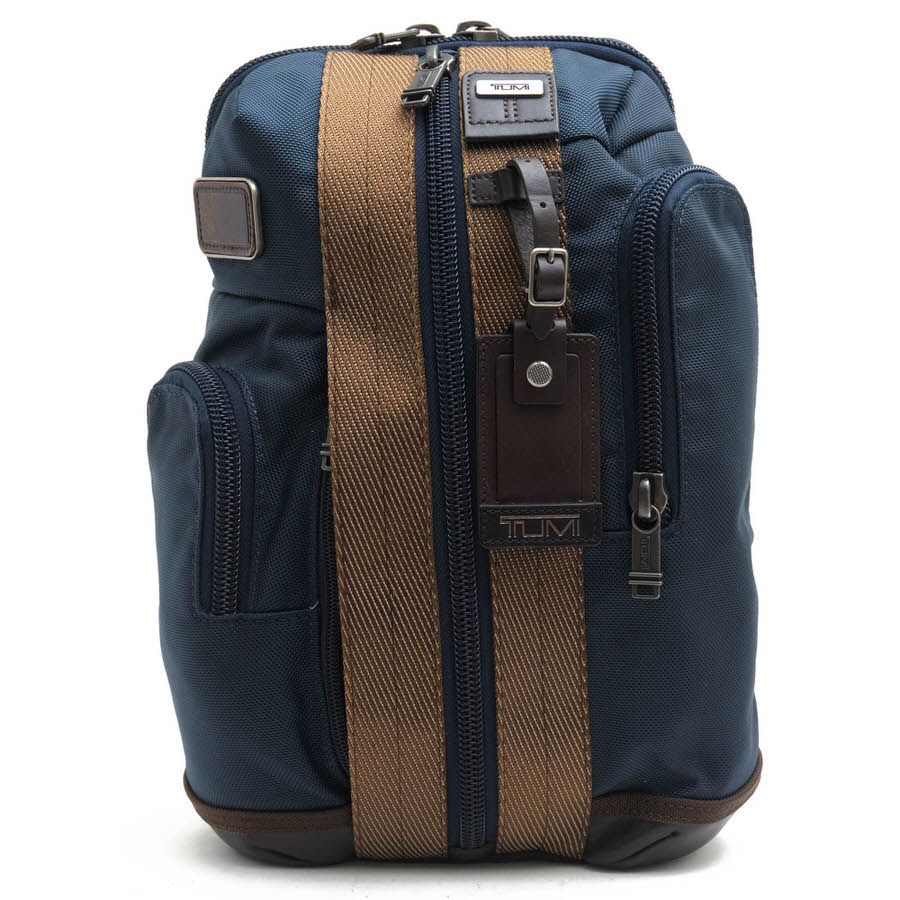 TUMI ショルダーバッグ トゥミ 222393NVY2 ALPHA BRAVO アルファ ブラヴォ モントレー スリング FXTバリスティックナイロン ナパレザー 牛革 ボディバッグ 【中古】