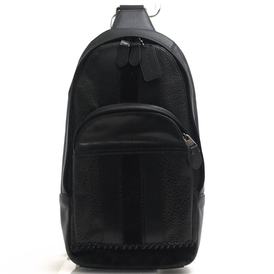 COACH ショルダーバッグ コーチ F49333 Houston Pack With Baseball Stitch Black ヒューストンパック ..