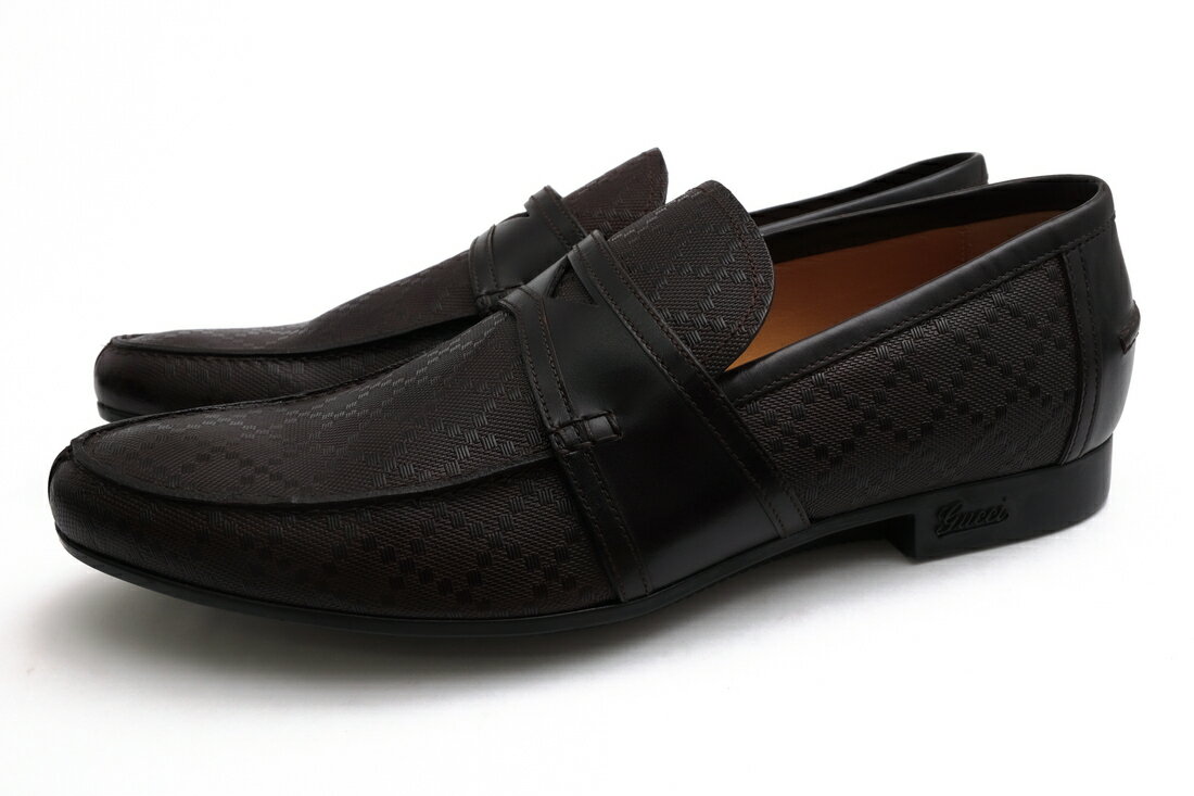 gucci///////////////\\\' - GUCCI コインローファー グッチ 245583 Anderson Diamante Penny Loafer カーフレザー 牛革 ディアマンテ柄 スリッポン 【中古】