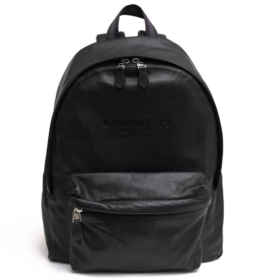 COACH リュック コーチ F54786 Charles Backpack In Sport Calf Leather チャールズ バックパック スポーツカーフ 牛革 A4サイズ収納可 ノートPC収納可 シボ革 シュリンクレザー デイパック 【中古】