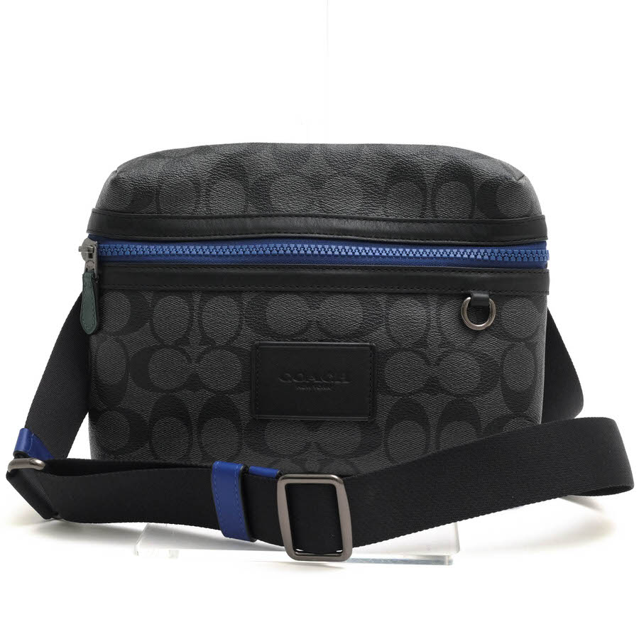 COACH - COACH ショルダーバッグ コーチ C1597 Small Carrier Crossbody In Colorblock Signature Canvas シグニチャーコーテッドキャンバス 牛革 クロスボディ ボディバッグ 【中古】