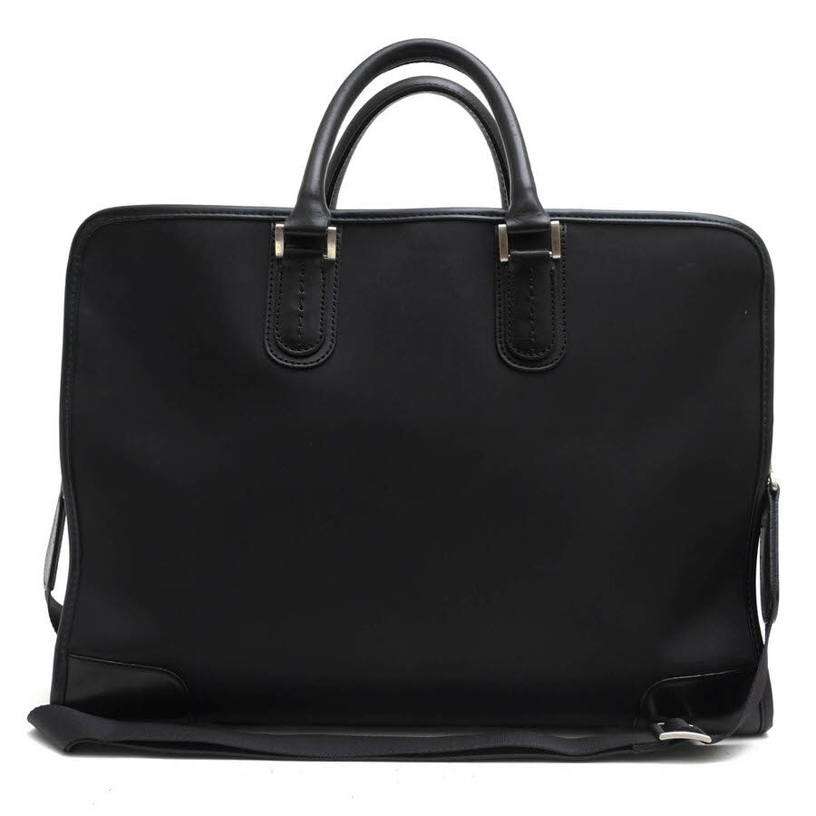 Paul Smith ビジネスバッグ ポールスミス PSH109 STICH POINT NYLON BRIEFCASE 高気密ナイロン 牛革 底鋲付き 2WAY ショルダーバッグ 【中古】