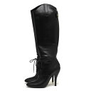 グッチ/GUCCI/304702 Elizabeth High Heel Riding Boots ロングブーツ 【中古】