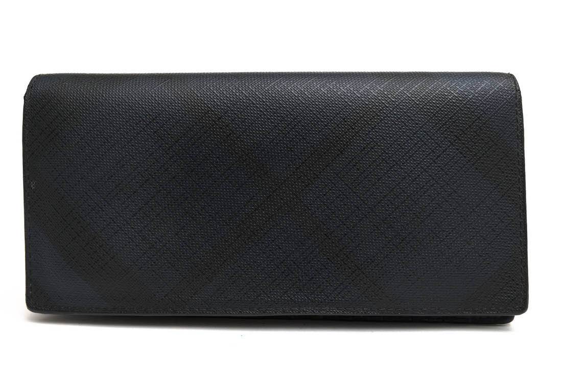 バーバリー/BURBERRY/80060331 Cavendish London Check Canvas And Leather Wallet 長財布 【中古...