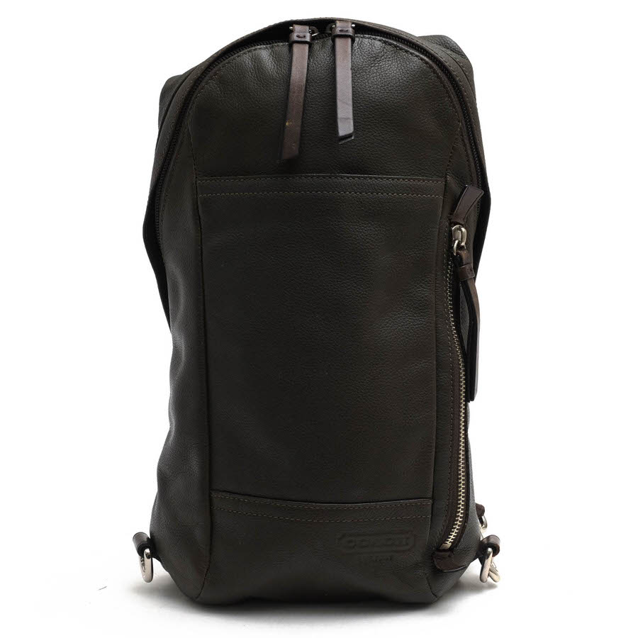 COACH - コーチ/COACH/70617 Thompson Leather Convertible Sling トンプソン コンバーチブル スリング パック X ショルダーバッグ 【中古】