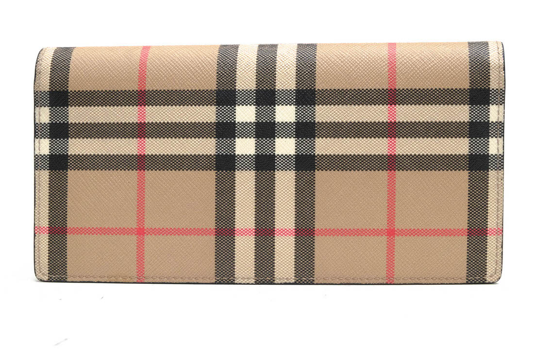 バーバリー/BURBERRY/Cavendish London Check Canvas And Leather Wallet 長財布 【中古】