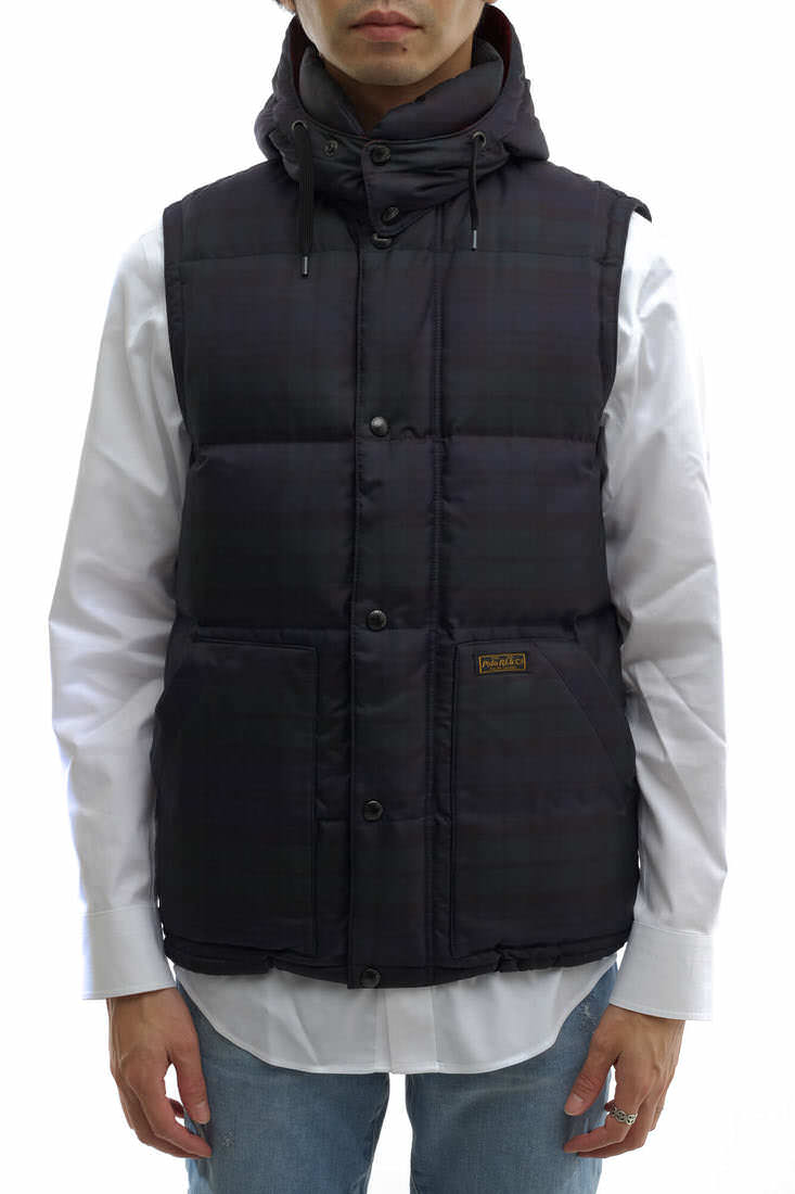 ݥ ե/POLO RALPH LAUREN/BLACK WATCH TARTAN DOWN VEST ٥ š