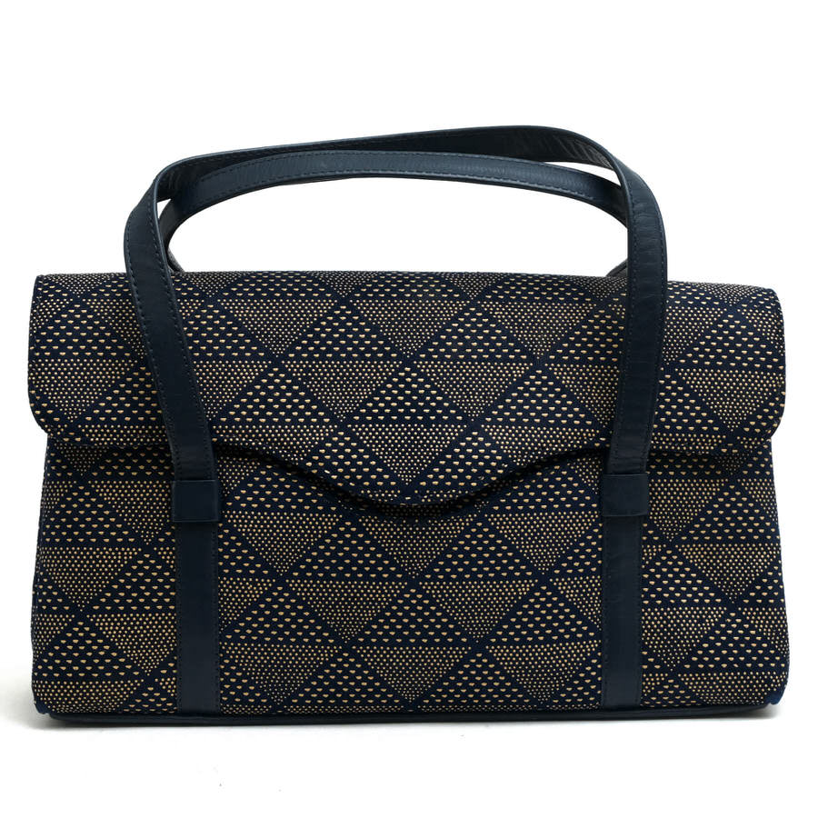 印傳屋 印伝/INDEN-YA/6404 Kアオリ ハンドバッグ 【中古】