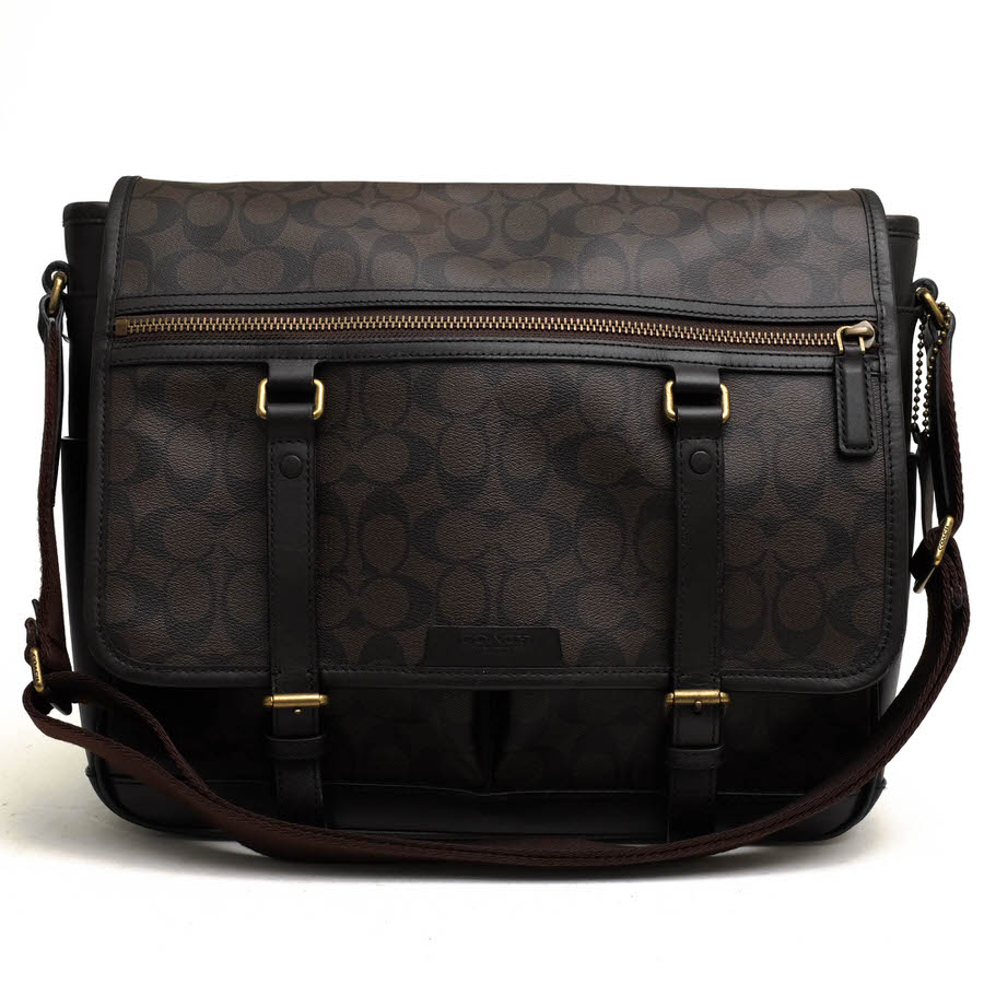 COACH - コーチ/COACH/70868 BLEECKER MESSENGER IN SIGNATURE ブリーカー メッセンジャー シグネチャー ショルダーバッグ 【中古】