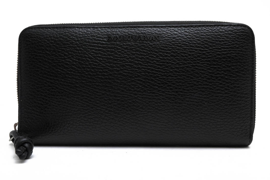 アルマーニ/EMPORIO ARMANI/Y4R169 Y068E ZIP AROUND BUSINESS WALLET 長財布 【中古】