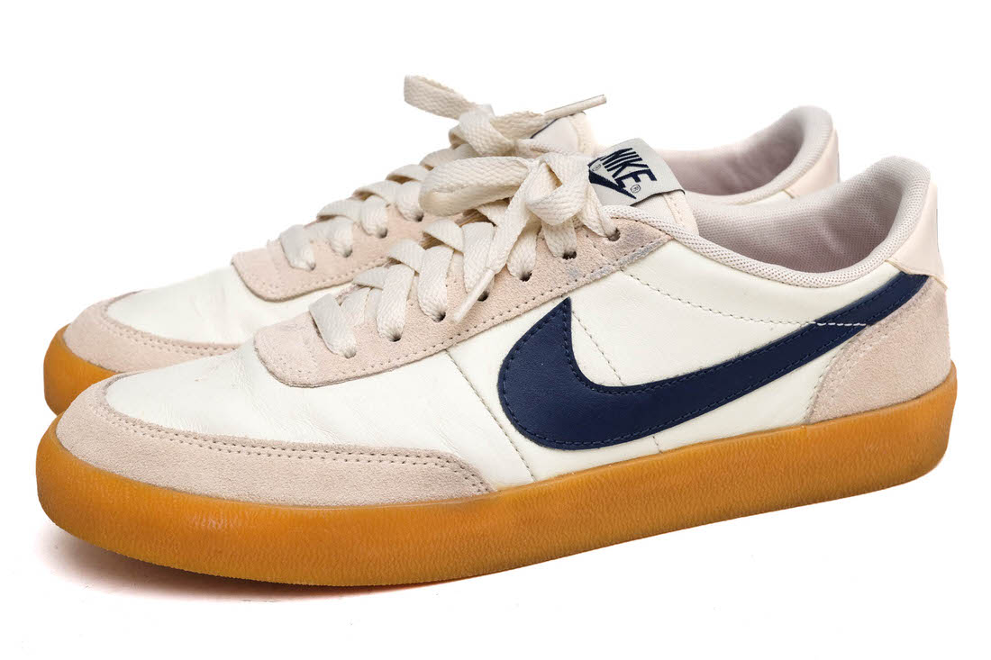 ナイキ/NIKE/432997-107 Killshot 2 Leather Sail/Midnight Navy/Gum Yellow キルショット2 ローカットスニーカー 【中古】