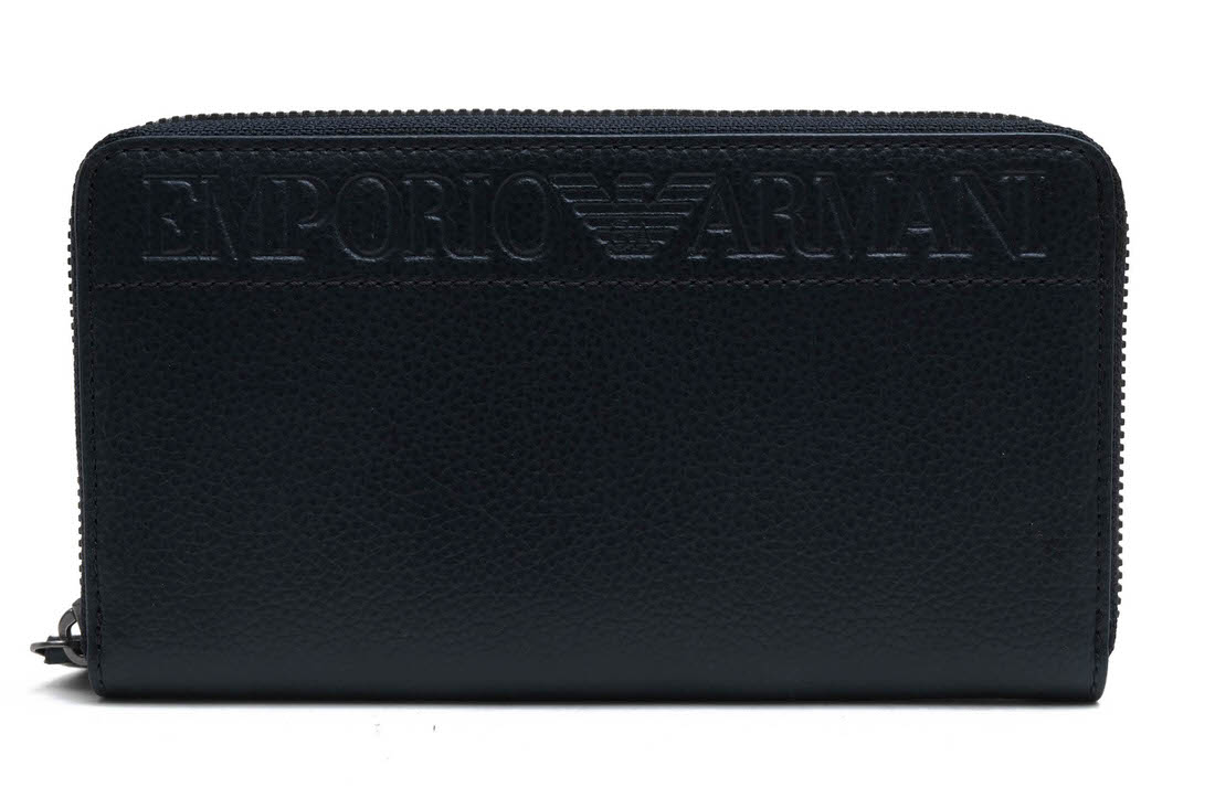 アルマーニ/EMPORIO ARMANI/YEME49 YG89J PORTA YEN PVC LETTERING+PU LIS WALLET 長財布 【中古】