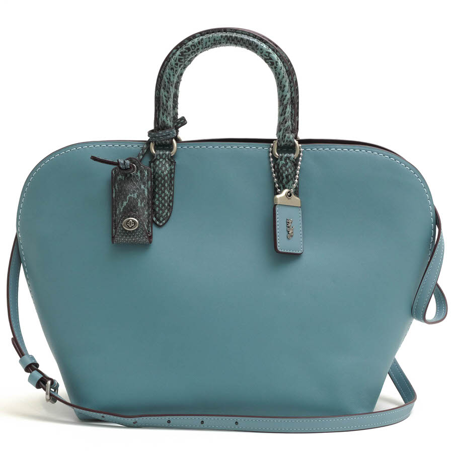 COACH - コーチ/COACH/59984 Dakotah Satchel With Colorblock Snakeskin Detail ダコタ サッチェル カラーブロック スネークスキン ディテール ハンドバッグ 【中古】