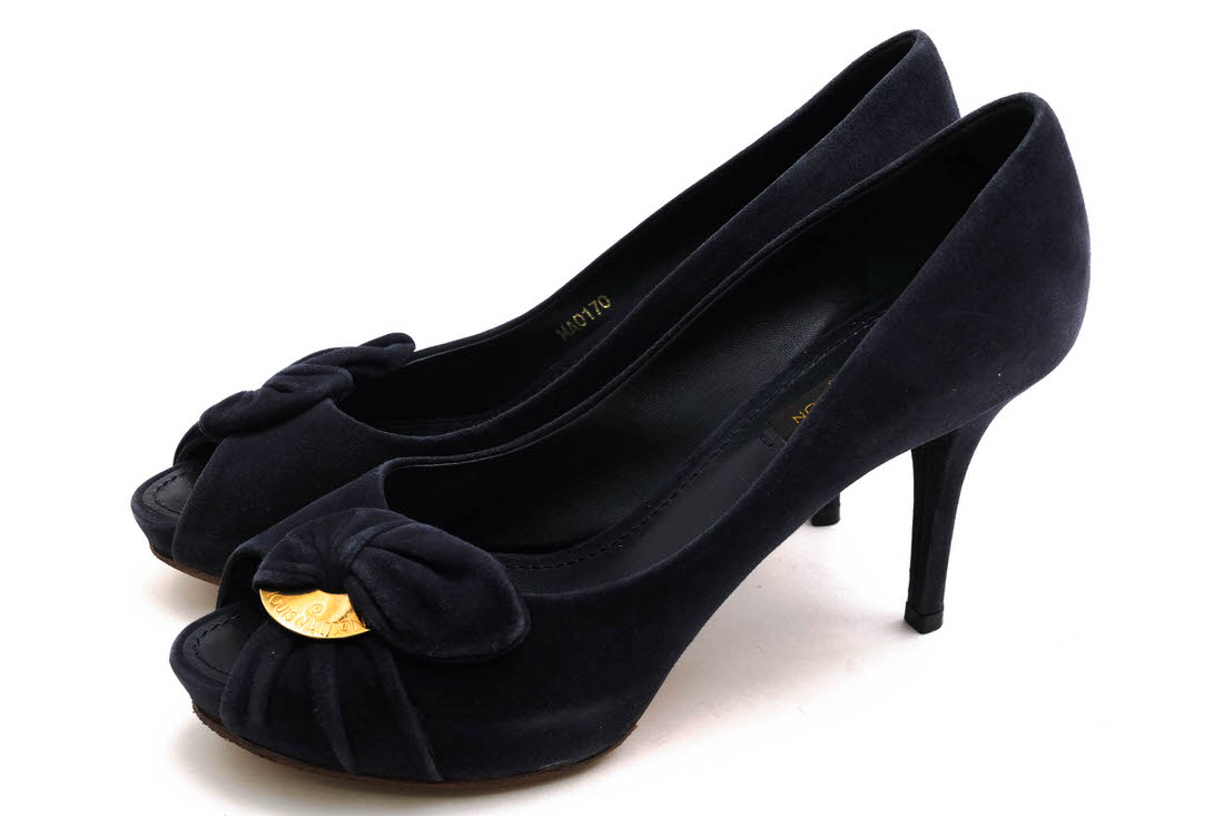 Rakuten - ヴィトン/Louis Vuitton/MA0170 Kimono Peep Toe Platform Pumps パンプス 【中古】