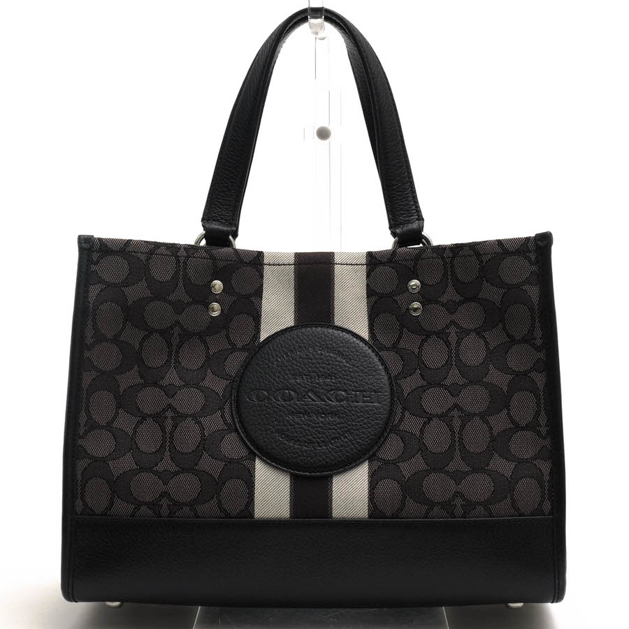 コーチ/COACH/C8448 Dempsey Carryall In Signature Jacquard With Stripe And Coach Patch デンプシー キャリーオール シグネチャー ジャカード ウィズ ストライプ アンド コーチパッチ ハンドバッグ 【中古】