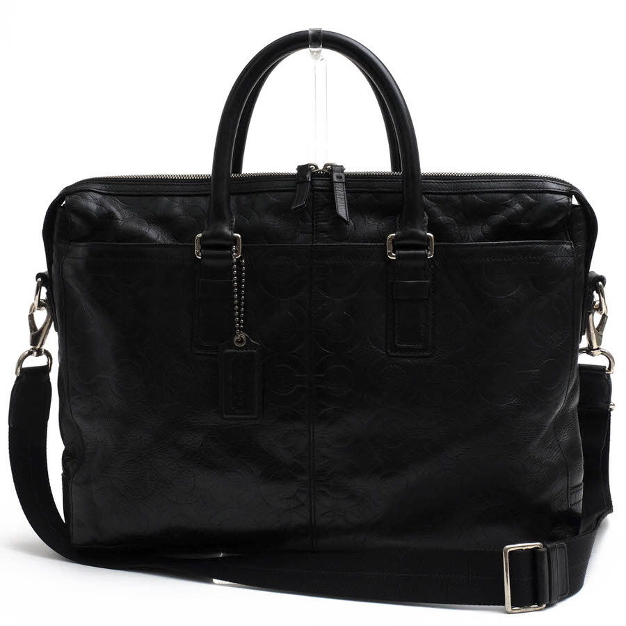 Attache Case - コーチ/COACH/70251 OP art leather Zip top Brief X オプ アート ジップトップ ブリーフ ビジネスバッグ 【中古】