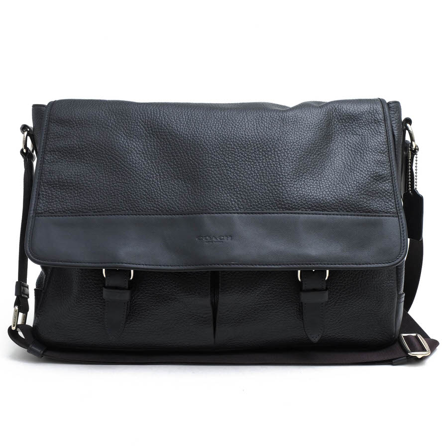 COACH - コーチ/COACH/F54149 Henry Messenger In Pebble Leather ヘンリー メッセンジャー ショルダーバッグ 【中古】