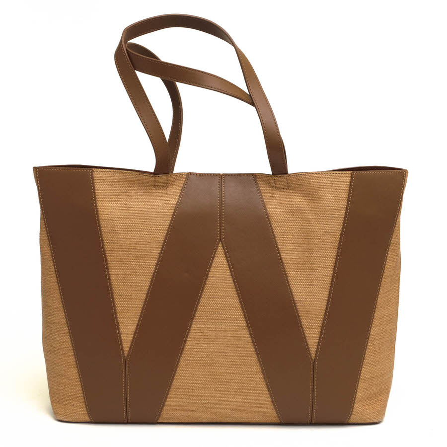 マックスマーラ/Max Mara/55111514600 ANNICA STRAW EFFECT SHOPPER トートバッグ 【中古】