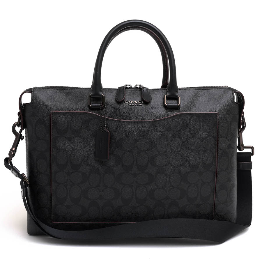 コーチ/COACH/89952 Beckett Pocket Brief In Signature Canvas ベケット ポケット ブリーフ シグネチャー ビジネスバッグ 【中古】