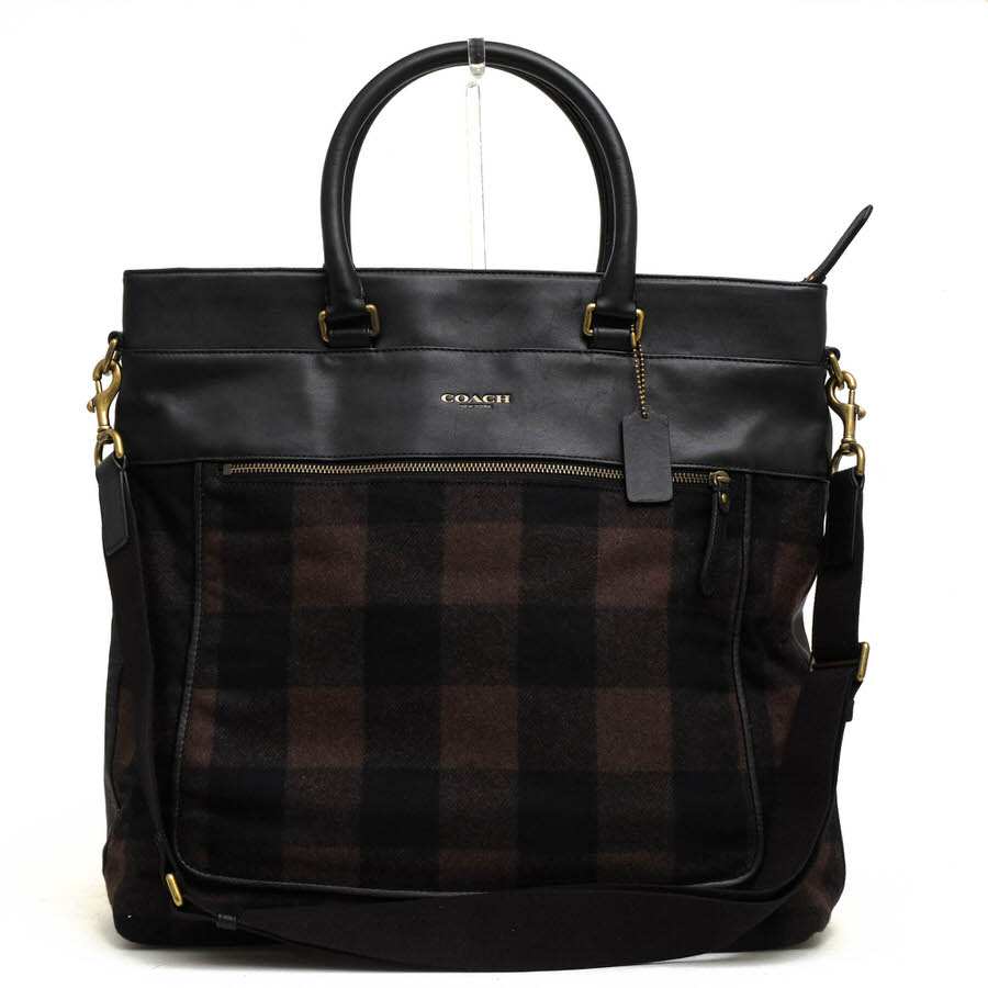 コーチ/COACH/F71441 ESSEX WOOL HELMET BAG エセックス ウール ヘルメット バッグ トートバッグ 【中古】
