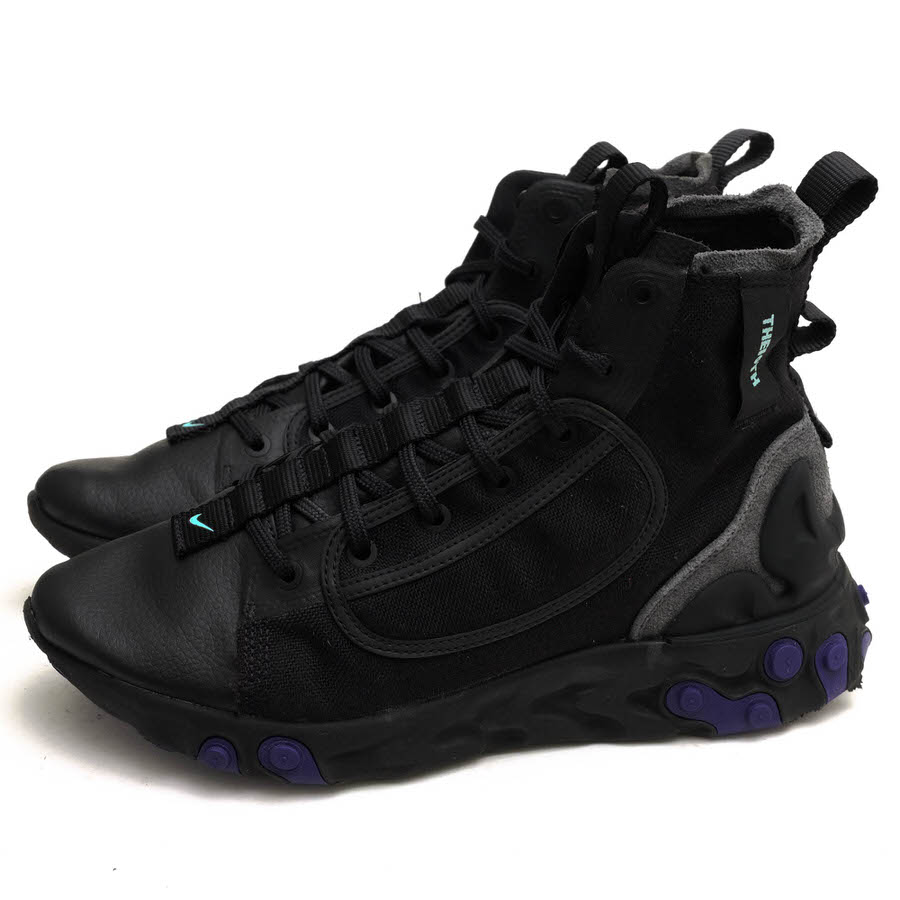 Rakuten - ナイキ/NIKE/AV5555-002 REACT IANGA Black/Light Aqua リアクト イアンガ ハイカットスニーカー 【中古】