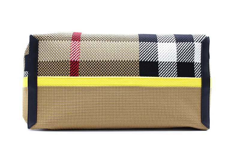 浦上店【Burberry/バーバリー】LG　ジャイアントトート　トートバッグエンブエム　ジャイアントチェック　イエロー8006521　メンズ　レディース　【新古品・未使用】【送料無料】楽天