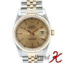 浜町店【ROLEX/ロレックス】DATE JUST/デイトジャスト 16233　 P番（2000） シャンパンゴールドAT　 自動巻　 SS/K18YG 　コンビメンズ　腕時計　　磨き仕上げ済み　【中古品】楽天