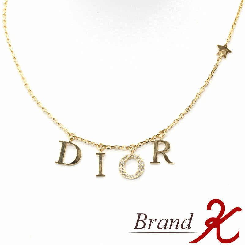 浜町店【DIOR/ディオール】DIO(R)EVOLUTION ネックレスN1308DVOCY_D301 　ゴールドトーンメタル ホワイトクリスタル　ネックレス　レディース【中古品・美品】【送料無料】楽天