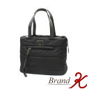 浜町店【PRADA/プラダ】テスートボンバー トートバッグ　1BG059　トライアングルロゴ　2WAY　　ハンドバッグ　ブラック　レディース　【中古品・美品】【送料無料】楽天