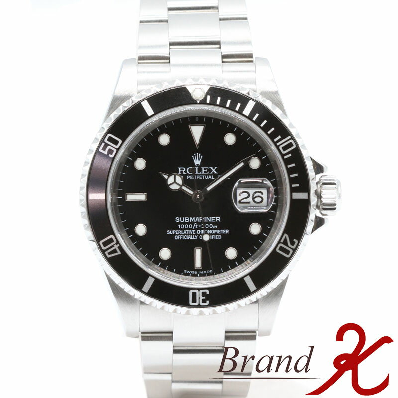 5月限定プライス♪浜町店【ROLEX/ロレックス】SUBMARINER /サブマリーナーデイト 16610　F番（2003～2004）黒文字盤　ブラック　AT(自動巻) SS 　メンズ　腕時計　仕上済み【中古品・美品】【送料無料】楽天