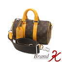 【 LOUIS VUITTON / ルイヴィトン 】モノグラム キーポル バンドリエール25M12733 ボストンバッグ ショルダーバッグ イエロー ブラウ...