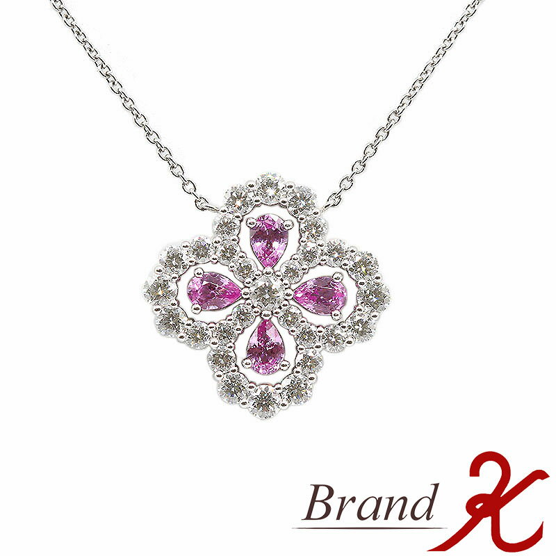 【中古】Pt950ループフルモチー...