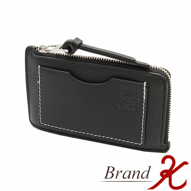 【 LOEWE / ロエベ 】コインカード ホルダーC660Z40X07 ブラック カーフスキン カードケース コインケ..