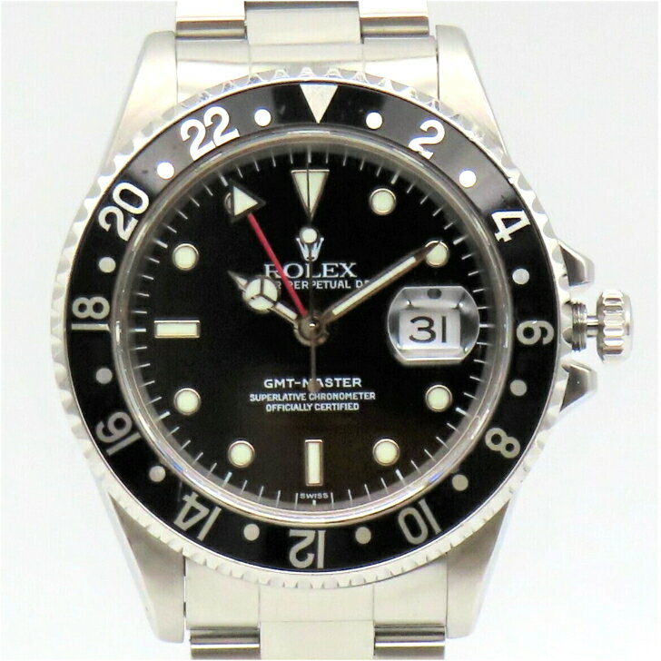 【本物保証】ROLEX ロレックス GMTマスター 16700 A番 自動巻き 文字盤 ブラック メンズ 腕時計 送料無料 1年保証 【中古品】