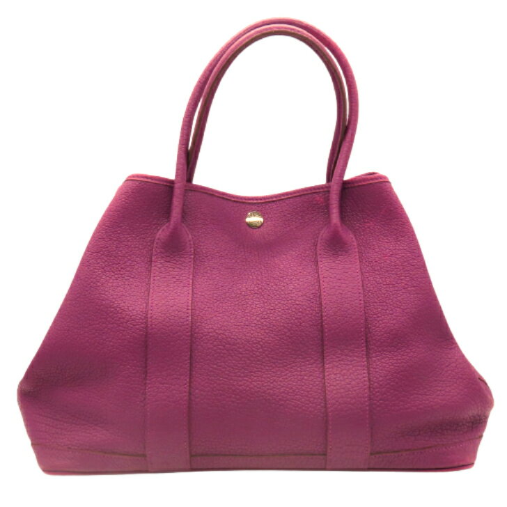 【本物保証】HERMES エルメス ガーデンパーティ36 PM トートバッグ ネゴンダ ローズパープル □R刻印 送料無料 【中古品】
