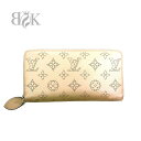 ヴィトン マヒナ M69821 ジッピーウォレット 長財布 ガレ ベージュ系 ICチップ 多収納 付属品 LOUIS VUITTON ◆ 【中古】