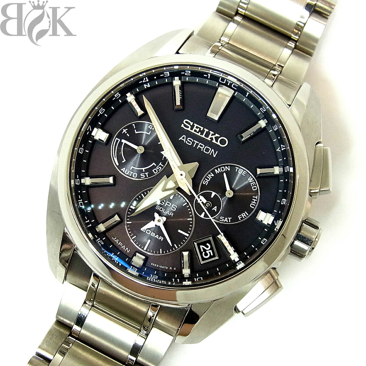 セイコー SBXC067 アストロン オリジン 5X メンズ GPSソーラー 腕時計 デイデイト チタン SEIKO 稼動品 ∞【中古】