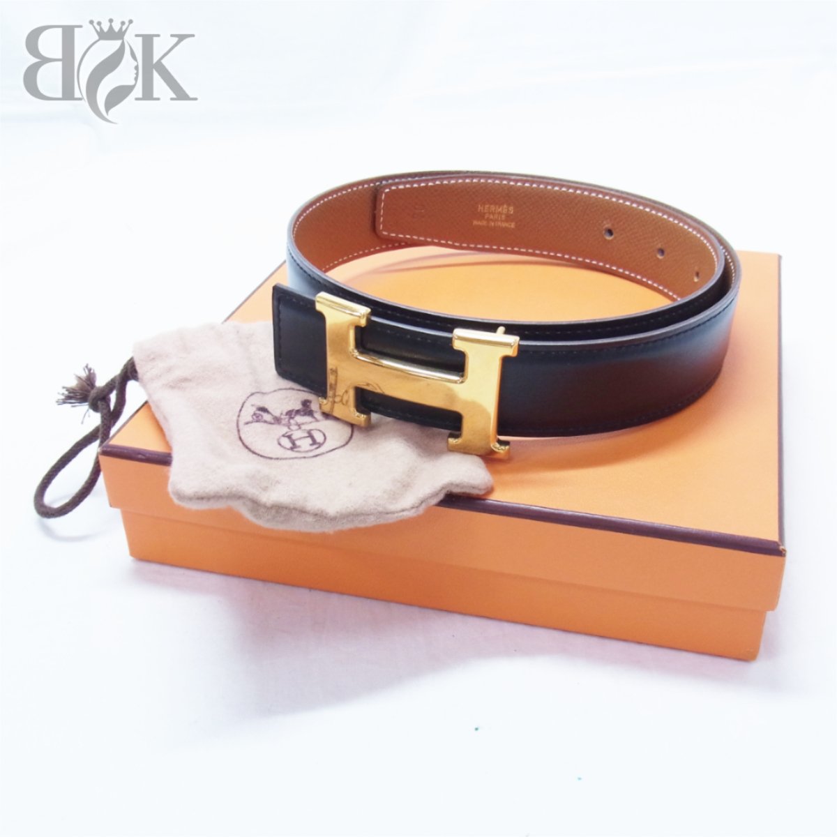 エルメス Hベルト 70 コンスタンス 〇Y刻印 ゴールド金具 ブラック HERMES 中古 ＋【中古】