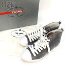 プラダ 3T 5731 スウェード ハイカット スニーカー グレー サイズ表記37.5 25cm相当 靴 レディース シューズ PRADA 中古 ★【中古】(4)