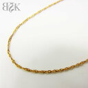 750 スクリューチェーン ネックレス 約1.0g 全長:約45.0cm 幅:約0.9mm ゴールド ■【中古】(4)