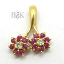 K18 ペンダントトップ D0.08/0.50 約1.4g トップ約14.3mm×約16.8mm●【中古】(4)