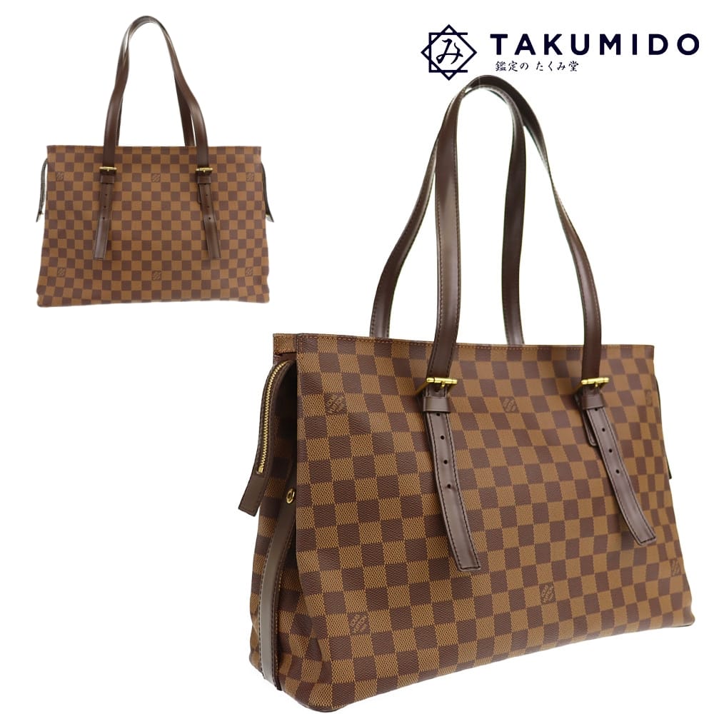 ルイヴィトン トートバッグ チェルシー 中古 N51119 ダミエ エベヌ ブラウン LOUIS VUITTON 【中古】 シンプル バック 鞄 ブランド ビトン ショルダーバッグ 茶色 Aランク