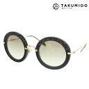 ミュウミュウ ラウンド サングラス SMU08R 中古 ブラック グラデーション miu miu 【中古】 | ファッション レディース アイウェア 黒 ビジュ...