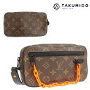 ルイヴィトン セカンドバッグ ポシェット ヴォルガ M44458 中古 モノグラム ライン ブラウン オレンジ レザー LOUIS VUITTON 【中古】 |...