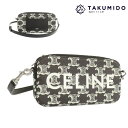 セリーヌ ショルダーバッグ ホリゾンタルポーチ トリオンフ ロゴ 中古 ブラック コーティングキャンバス CELINE 【中古】 | スマホショルダー ポシェット シンプル バック ユニセックス ファッション カバン ブランド 美品 ランクSA(4)