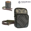 ルイヴィトン ショルダーバッグ アマゾン スリング M45439 中古 LVパッチワーク ブラック系 LOUIS VUITTON 【中古】 | メンズ バック ...