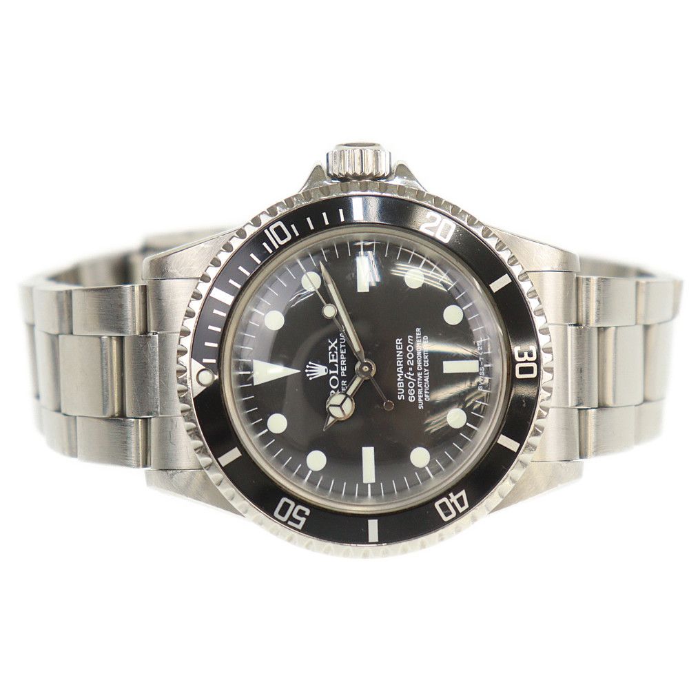 ロレックス メンズ腕時計 サブマリーナ 5512 自動巻き 中古 ブラック文字盤 SS ROLEX 【中古】 | ブランド ウォッチ 機械式 黒 オートマチック ファッション Bランク
