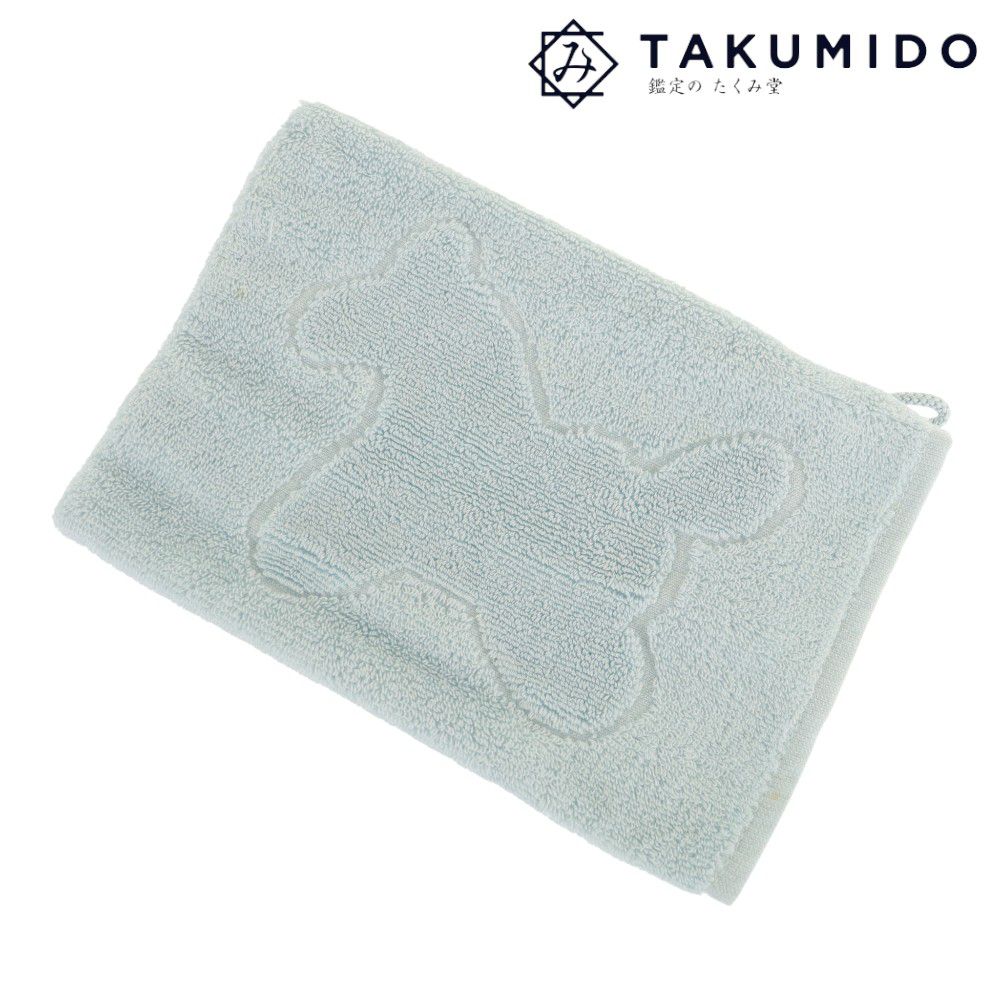 エルメス ベビー バスミトン ブルー 中古 コットン モダール HERMES 【中古】 | ベビー用品 タオル ブ..