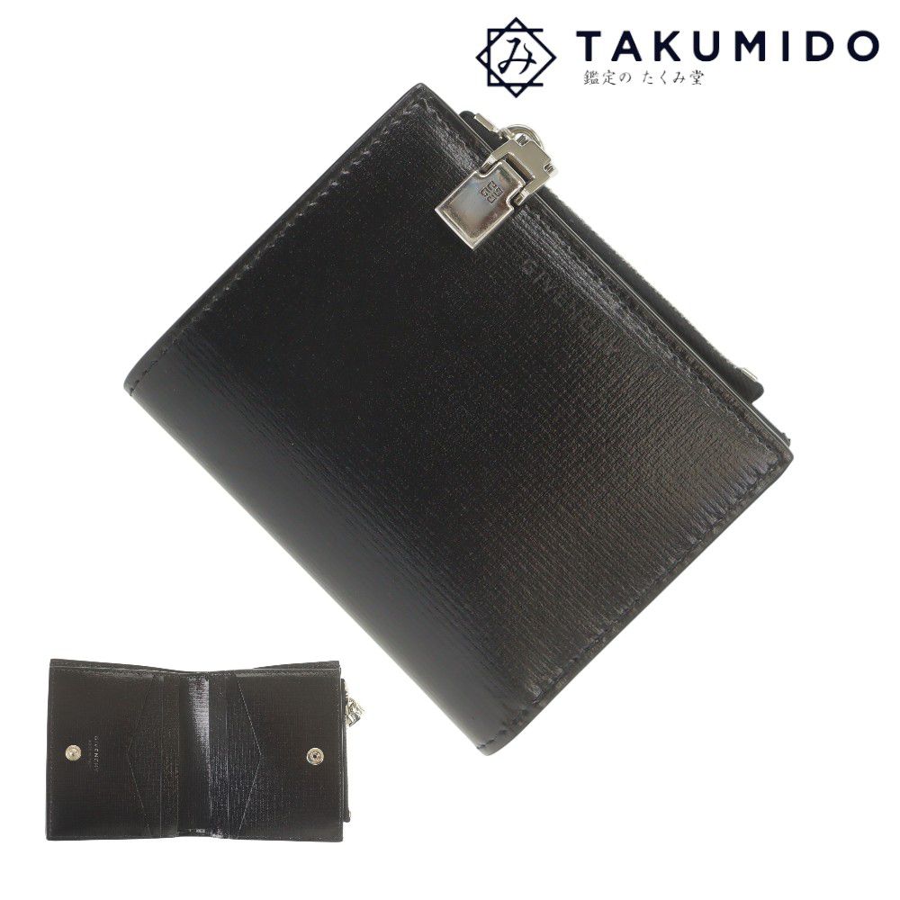 乐天商城 - ジバンシィ 二つ折り財布 マルチコンパクトウォレット BK60BXK1T4 中古 ブラック レザー GIVENCHY 【中古】 | ジバンシー ジバンシイ ブランド小物 シンプル ファッション 黒 ABランク